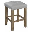 ACME Charnell Faux Leather Counter Height Stool in Gray and Oak Set of 2
