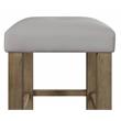 ACME Charnell Faux Leather Counter Height Stool in Gray and Oak Set of 2