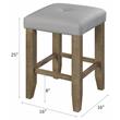 ACME Charnell Faux Leather Counter Height Stool in Gray and Oak Set of 2