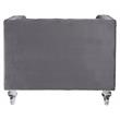 ACME HeiberoII Button Tufted Velvet Upholstery Chair in Gray