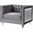 ACME HeiberoII Button Tufted Velvet Upholstery Chair in Gray