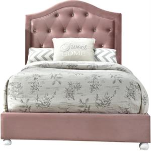 ACME Reggie Twin Bed in Pink Fabric