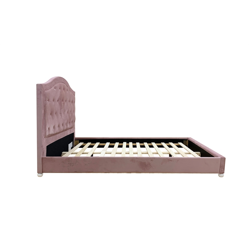 ACME Reggie Full Bed in Pink Fabric