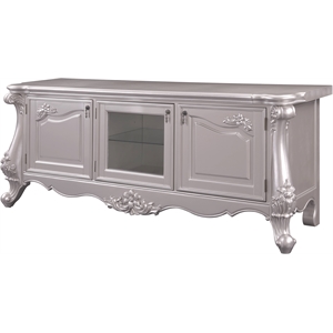 acme bently tv stand in champagne silver finish