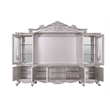 ACME Bently Wooden Entertainment Center with Glass Doors in Champagne Silver