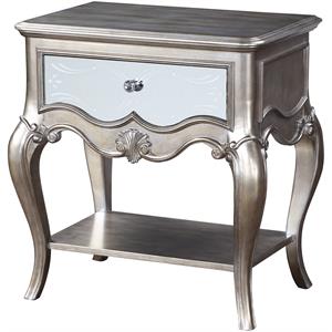 acme esteban nightstand in antique champagne