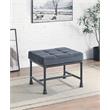 ACME Brantley Tufted Velvet Upholstered Ottoman in Gray and Sandy Gray