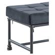 ACME Brantley Tufted Velvet Upholstered Ottoman in Gray and Sandy Gray