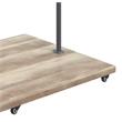ACME Brantley Metal Hanger Rack with 4 Wooden Tier Shelf in Oak and Sandy Gray