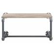 ACME Brantley Metal Wall Rack with Wooden Shelf in Oak and Sandy Gray