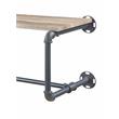 ACME Brantley Metal Wall Rack with Wooden Shelf in Oak and Sandy Gray
