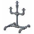 ACME Brantley Pipe Design Candleholder with Metal Frame in Sandy Gray