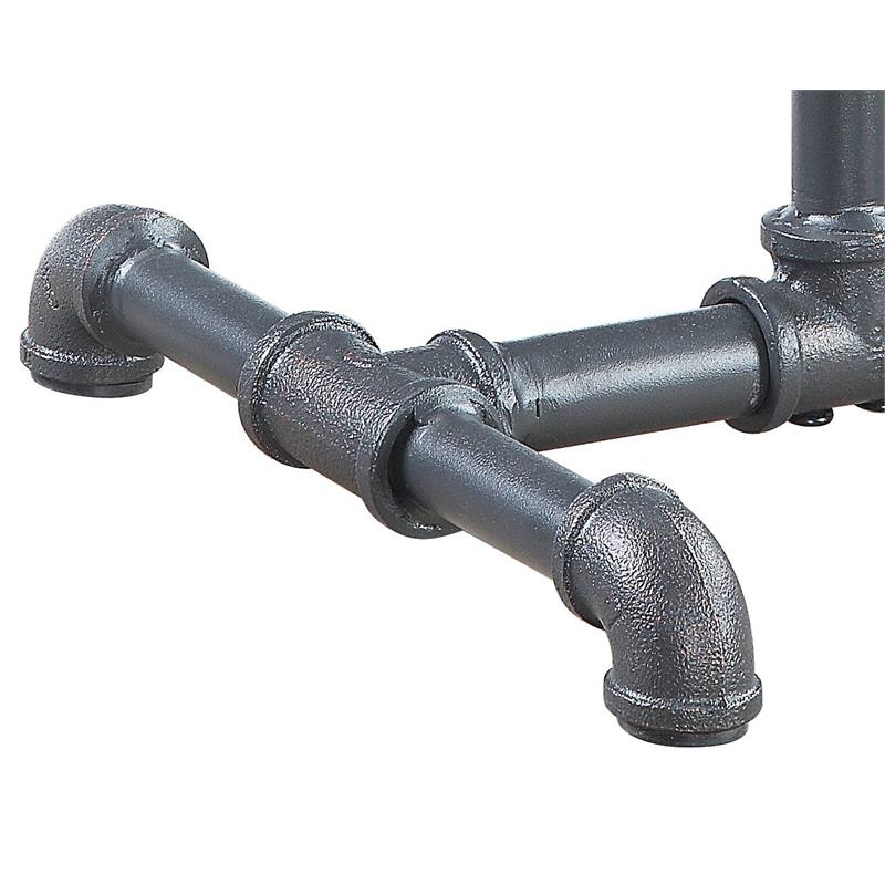 ACME Brantley Pipe Design Candleholder with Metal Frame in Sandy Gray