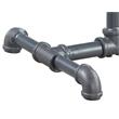 ACME Brantley Pipe Design Candleholder with Metal Frame in Sandy Gray