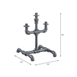ACME Brantley Pipe Design Candleholder with Metal Frame in Sandy Gray