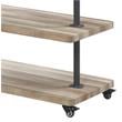 ACME Brantley Metal Hanger Rack with 3 Wooden Tier Shelf in Oak and Sandy Gray