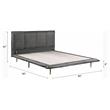 ACME Metis Top Grain Leather Upholstered Eastern King Bed in Gray