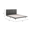 ACME Metis Top Grain Leather Upholstered Eastern King Bed in Gray