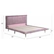 ACME Metis Top Grain Leather Upholstered Eastern King Bed  in Pink