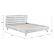 ACME Doris Top Grain Leather Upholstered Eastern King Bed in Vintage White