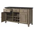 ACME Charnell Wooden 3-Drawer Server with Marble Top in Black and Oak