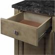 ACME Charnell Wooden 3-Drawer Server with Marble Top in Black and Oak