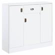 ACME Pagan Wooden Server with Drawer and Adjustable Shelves in White High Gloss