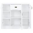 ACME Pagan Wooden Server with Drawer and Adjustable Shelves in White High Gloss