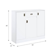 ACME Pagan Wooden Server with Drawer and Adjustable Shelves in White High Gloss