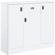 ACME Pagan Wooden Server with Drawer and Adjustable Shelves in White High Gloss