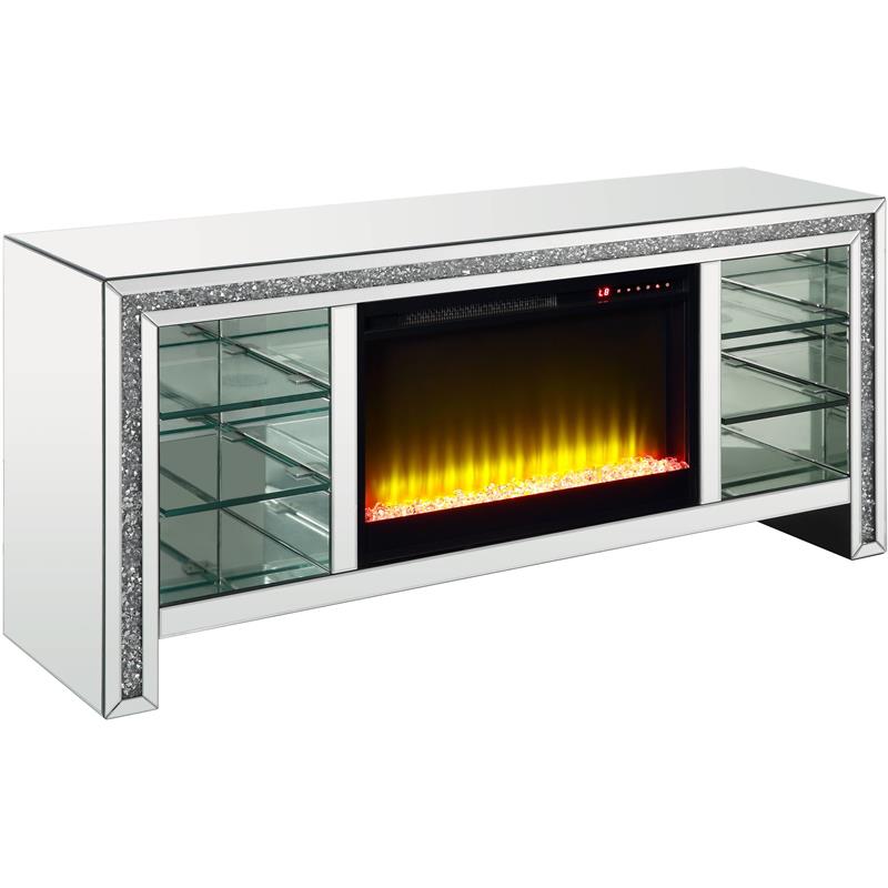 ACME Noralie LED Fireplace TV Stand For TVs Upto 60