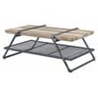 ACME Brantley Wooden Top Coffee Table with Metal Frame in Oak and Sandy Gray