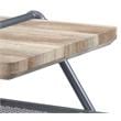 ACME Brantley Wooden Top Coffee Table with Metal Frame in Oak and Sandy Gray