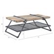 ACME Brantley Wooden Top Coffee Table with Metal Frame in Oak and Sandy Gray
