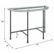 ACME Brantley Pipe Style Glass Top Sofa Table in Clear and Sandy Gray