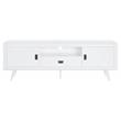 ACME Pagan Wooden TV Stand with Cord Management Hole in White High Gloss