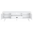 ACME Pagan Wooden TV Stand with Cord Management Hole in White High Gloss