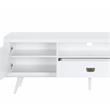 ACME Pagan Wooden TV Stand with Cord Management Hole in White High Gloss