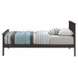 ACME Bungalow Wooden Twin Panel Bed with Slad System in Chocolate