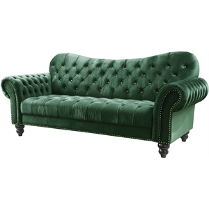 acme iberis sofa in green velvet