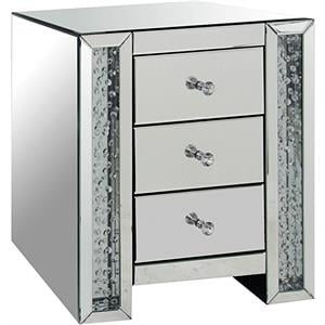 acme nysa accent table in mirrored