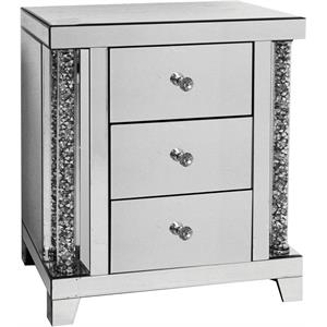 acme noralie accent table in mirrored