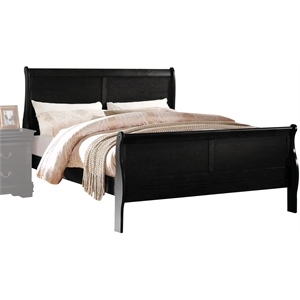 ACME Louis Philippe Eastern King Bed in Black