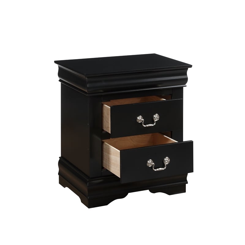 ACME Louis Philippe Nightstand in Black