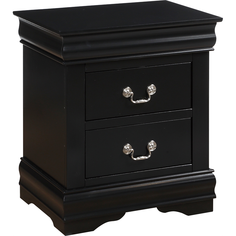 ACME Louis Philippe Nightstand in Black