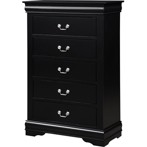 acme louis philippe chest in black