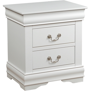 acme louis philippe nightstand in white