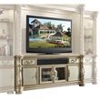 ACME Vendome II Wooden TV Stand in Gold Patina and Bone