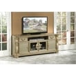 ACME Vendome II Wooden TV Stand in Gold Patina and Bone