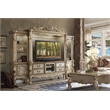 ACME Dresden 4-Drawer Wooden TV Stand in Gold Patina and Bone